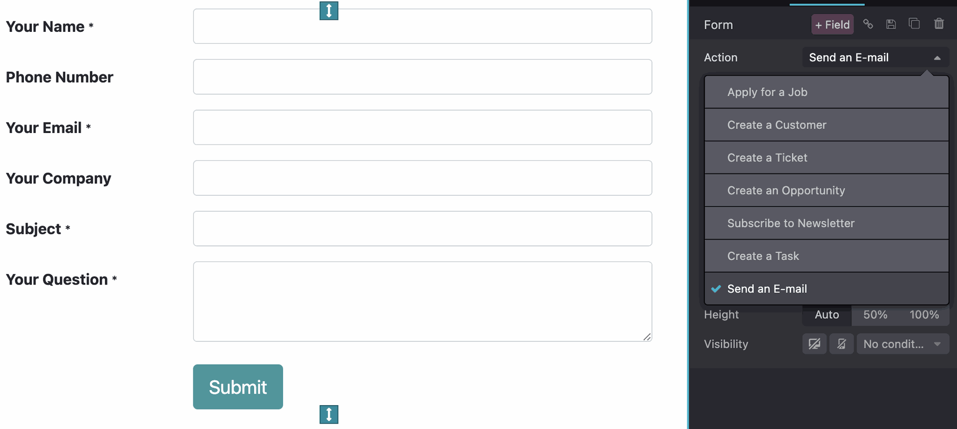Odoo Web form builder Odoo Web form builder